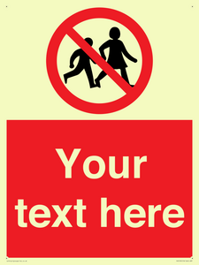 Custom No Children Sign